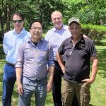 Joel Albano and Dr. Joe Savon meet with Marty Weber and Congressman Andy Kim to discuss plans for the new veterans homeless facility in Barnegat NJ